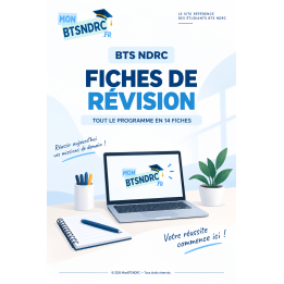14 fiches de révision E5 - BTS NDRC gratuites en PDF