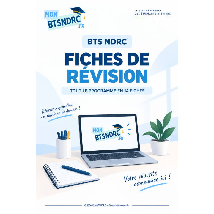 14 fiches de révision E5 - BTS NDRC gratuites en PDF